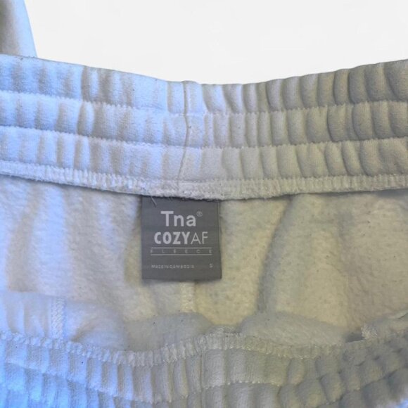 TNA White Fleece Joggers - Picture 4 of 4